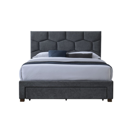 HARRIET 160 кровать с ящиками серый бархат (3р=1шт) HARRIET 160 кровать с ящиками серый бархат (3р=1шт)
