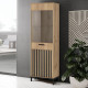 LAMINO W-1 vitrīnas skapis, craft ozols / melns