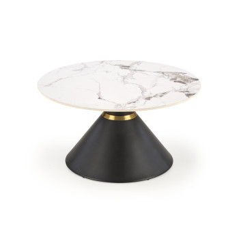 GORETTI diivanilaud, valge marmor/must GORETTI diivanilaud, valge marmor/must