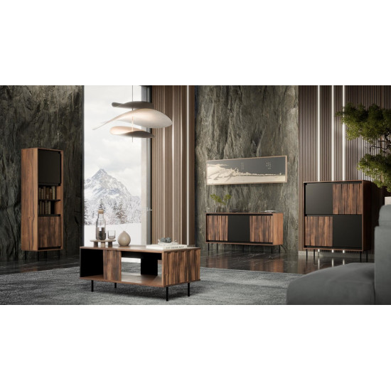 SWING S-1 skapis, riekstkoks / melns