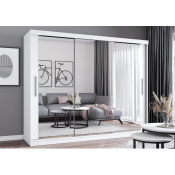 Skapis ar bīdāmām durvīm MILAN (250 cm) ar spoguļi Skapis ar bīdāmām durvīm MILAN (250 cm) ar spoguļi
