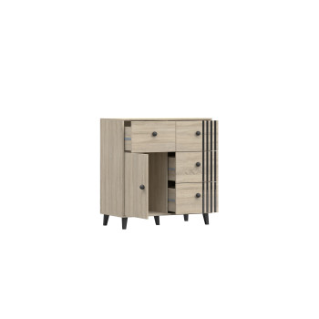 Kumode FOX 4S1D 03 - sonoma ozols Kumode FOX 4S1D 03 - sonoma ozols