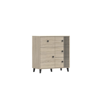 Kumode FOX 4S1D 03 - sonoma ozols Kumode FOX 4S1D 03 - sonoma ozols