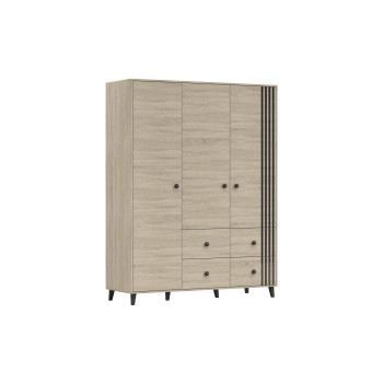 Skapis FOX 4S3D 19 - sonoma ozols Skapis FOX 4S3D 19 - sonoma ozols