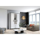 SANTI 3D II skapis 150 cm Balts 