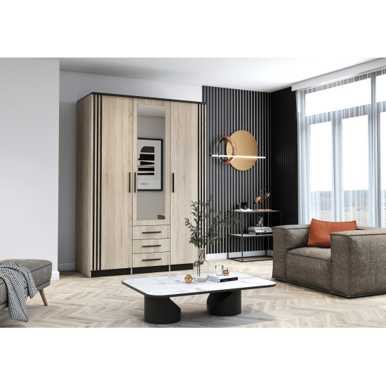 Skapis SANTI 3D II sonoma ozols Skapis SANTI 3D II sonoma ozols