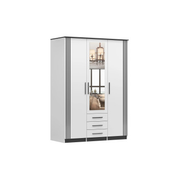 SANTI 3D II riidekapp 150 cm Valge  SANTI 3D II riidekapp 150 cm Valge