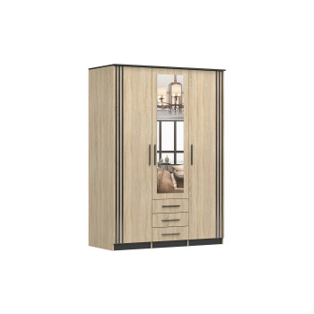 Riidekapp SANTI 3D II sonoma tamm  Riidekapp SANTI 3D II sonoma tamm