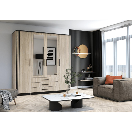 SANTI 4D II skapis sonoma ozols SANTI 4D II skapis sonoma ozols