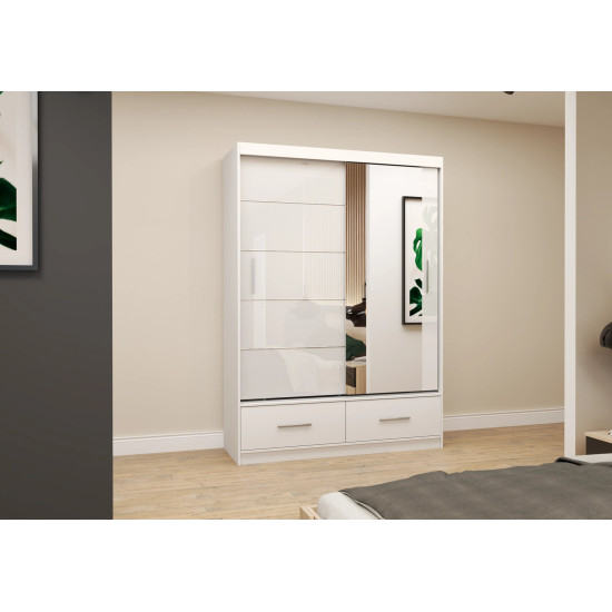 GLANCĒTS - Skapis-kupeja FLORENCE 150 cm GLANCĒTS - Skapis-kupeja FLORENCE 150 cm