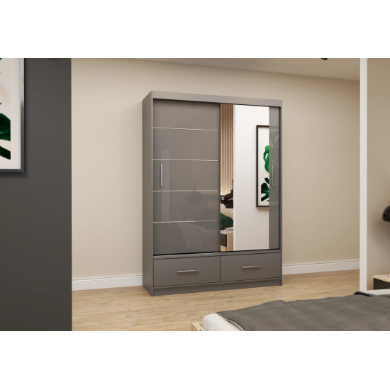 GLANCĒTS - Skapis-kupeja FLORENCE 150 cm GLANCĒTS - Skapis-kupeja FLORENCE 150 cm