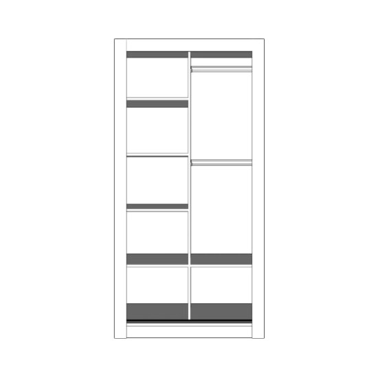 Skapis-kupeja MILAN (100 cm) Skapis-kupeja MILAN (100 cm)