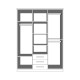 SANTI 3D II skapis 150 cm Balts 