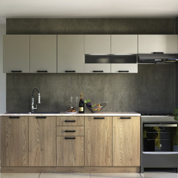 Кухонный комплект PERLA (260 см) дуб кремона/кашемир Кухонный комплект PERLA (260 см) дуб кремона/кашемир