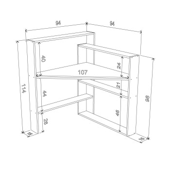 Угловой стол Pisagor Угловой стол Pisagor