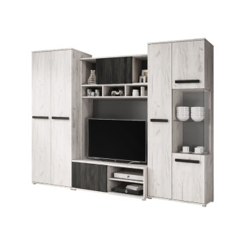 Стенка Viva белый ремесленный дуб + Норвежская сосна Black LED 1 точка, 16 цветов Стенка Viva белый ремесленный дуб + Норвежская сосна Black LED 1 точка, 16 цветов