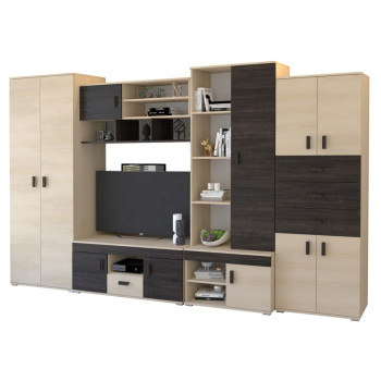 Стенка NELLY с TV ясень + дуб Кентербери