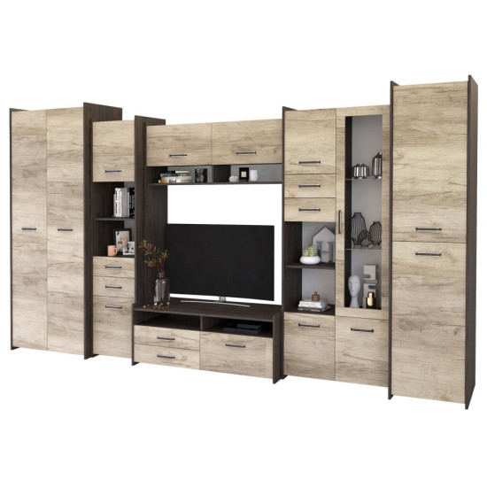Стенка MOKKA II Дуб Кентербери + Дуб Country Grey Стенка MOKKA II Дуб Кентербери + Дуб Country Grey