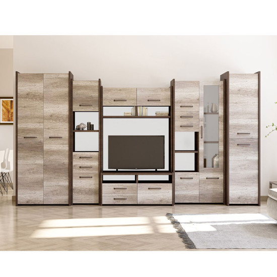 Стенка MOKKA II Дуб Кентербери + Дуб Country Grey Стенка MOKKA II Дуб Кентербери + Дуб Country Grey