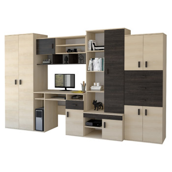 Секция NELLY Z с письменным столом ясень + дуб кентербери