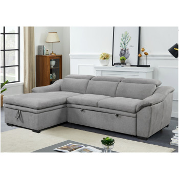 Угловой диван SOLIS (14) левый угол серого цвета