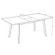 Стол LINI 138 Retro Silver Stone