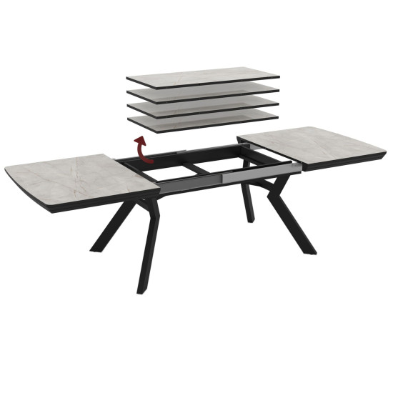 Раздвижной стол ROBAT 160 Lagina Glossy