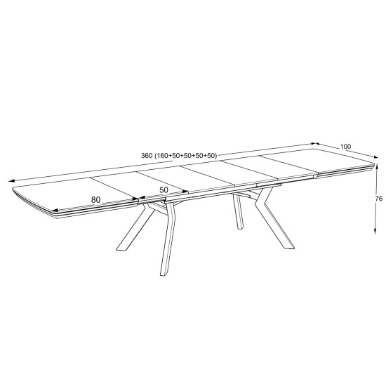 Стол ROBAT 160 Cosmos Glossy