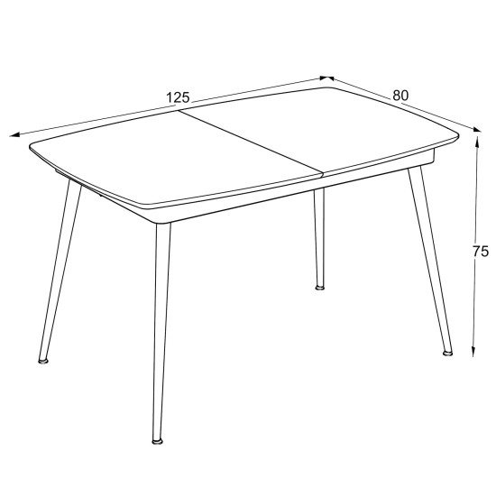 Стол YENSE 125 Marmo Mat