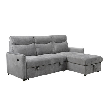 Угловой диван LUMEN C серого цвета
