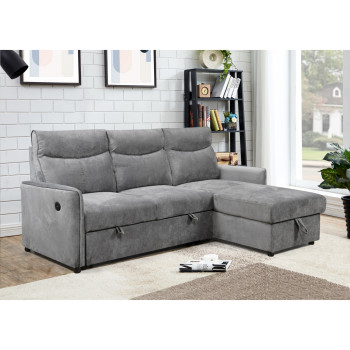 Угловой диван LUMEN C серого цвета