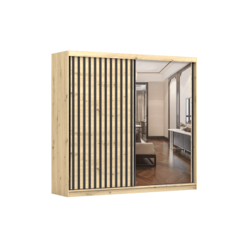 WERONA L 2D 233 cm garderobes un kumodes komplekts Artisan WERONA L 2D 233 cm garderobes un kumodes komplekts Artisan
