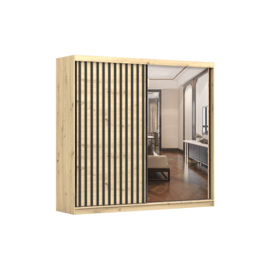 WERONA L 2D 233 cm garderobes un kumodes komplekts Artisan WERONA L 2D 233 cm garderobes un kumodes komplekts Artisan