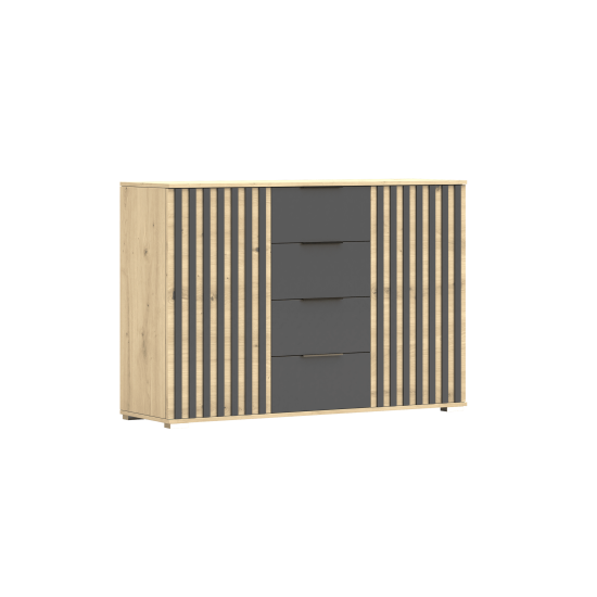 WERONA L 2D 233 cm garderobes un kumodes komplekts Artisan WERONA L 2D 233 cm garderobes un kumodes komplekts Artisan