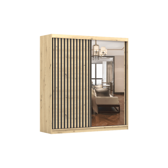 WERONA L 2D 203 cm garderobes un kumodes komplekts Artisan WERONA L 2D 203 cm garderobes un kumodes komplekts Artisan