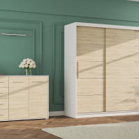 221418 Body: White, Front: Sonoma oak 