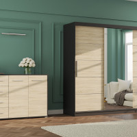 Body: Black, Front: Sonoma oak 