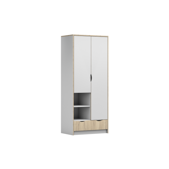 2D skapis – JOY I White / Artisan ozols