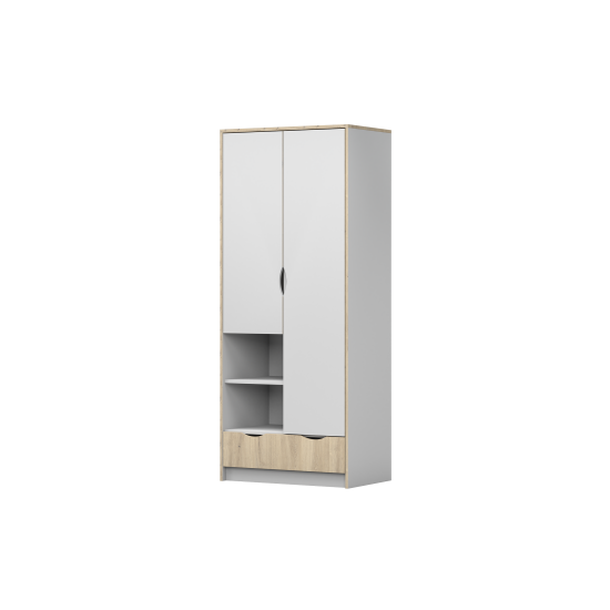2D skapis – JOY I White / Artisan ozols