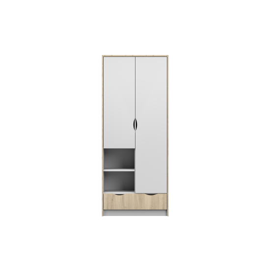 2D skapis – JOY I White / Artisan ozols