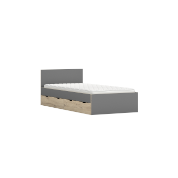 Кровать - JOY II Серый/Артизан