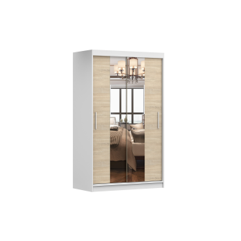 Skapis ar bīdāmām durvīm ar spoguli NEOMI 01 (120 cm)  Skapis ar bīdāmām durvīm ar spoguli NEOMI 01 (120 cm)