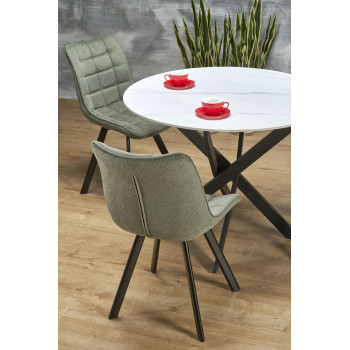 Laud EDGAR 2, lauaplaat - valge marmor, jalad - must Laud EDGAR 2, lauaplaat - valge marmor, jalad - must