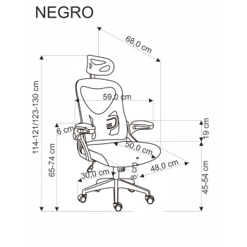 NEGRO Kontoritool, must NEGRO Kontoritool, must