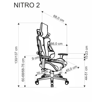 Kontoritool NITRO 2, hall/must Kontoritool NITRO 2, hall/must