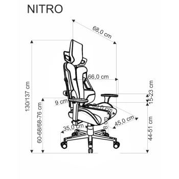 Kontoritool NITRO, must/punane Kontoritool NITRO, must/punane