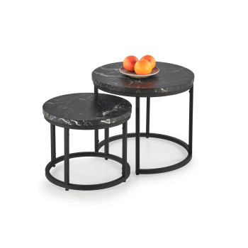 OREO komplekt kahest c. lauad - must marmor/must OREO komplekt kahest c. lauad - must marmor/must