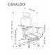 Офисный стул OSVALDO, черный Офисный стул OSVALDO, черный