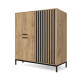 LAMINO KM-2 lāde, craft ozols / melns