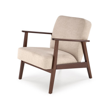 MILANO 1S, atpūtas krēsls, bēšs CASTEL#15 / tumšs valrieksts MILANO 1S, atpūtas krēsls, bēšs CASTEL#15 / tumšs valrieksts